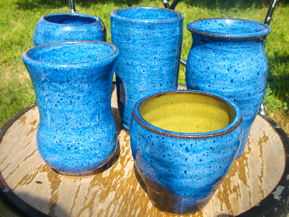 Ceramic Blue Vases © Karla Hovde 2013