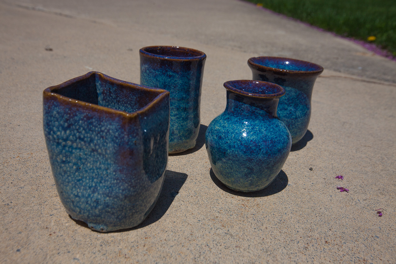 Ceramic Blue Vases © Karla Hovde 2015